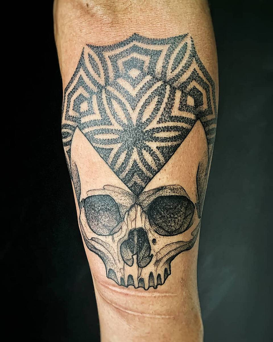 Mandala Crown Skull