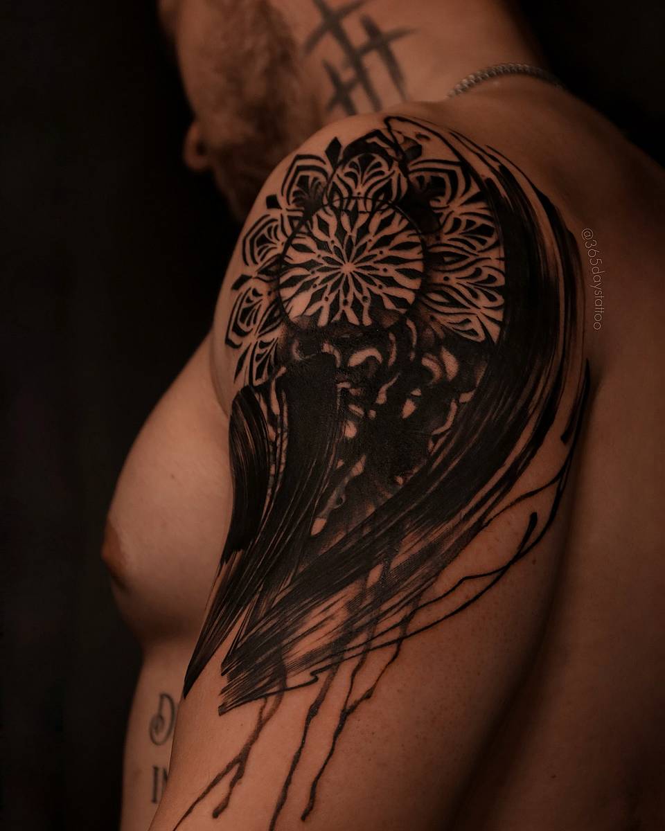 Mandala Wing Blackwork