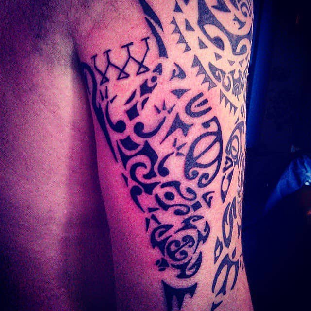 Maori-Inspired Tribal Half Sleeve