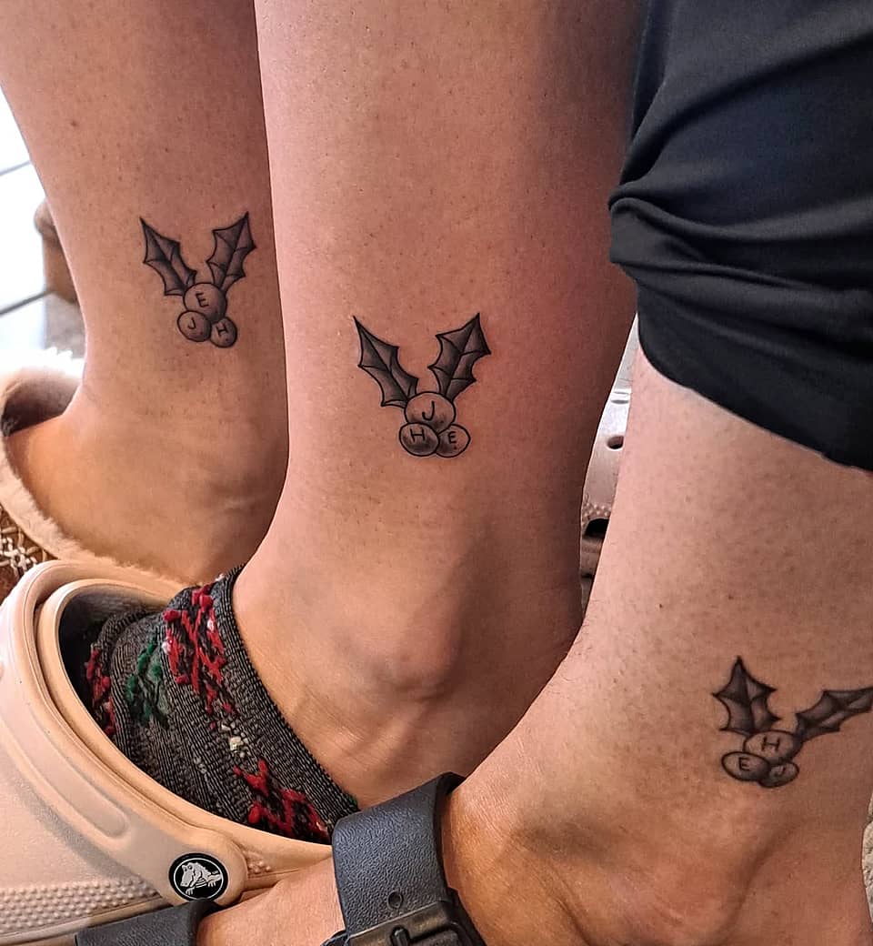Matching Holly Sprig Initials