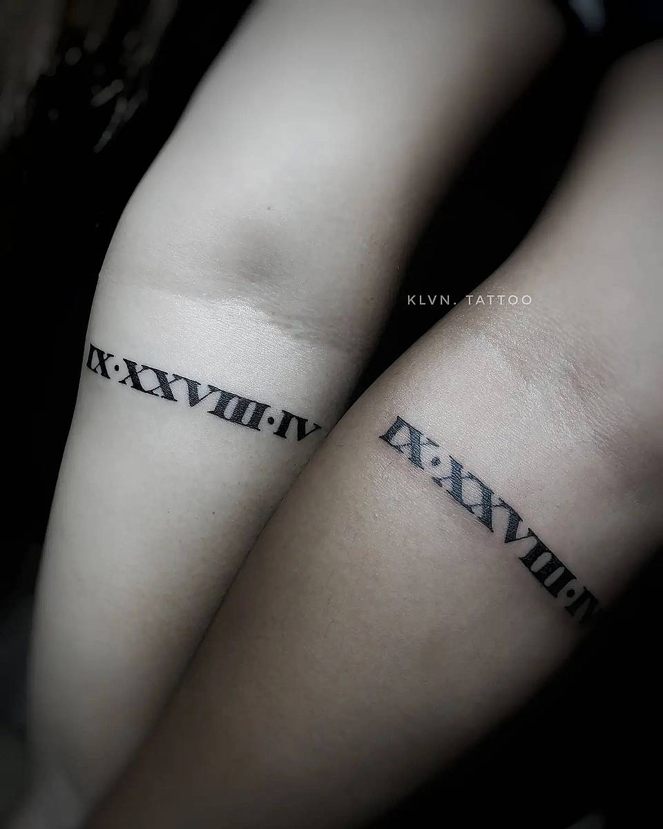 Matching Roman Numeral Bands