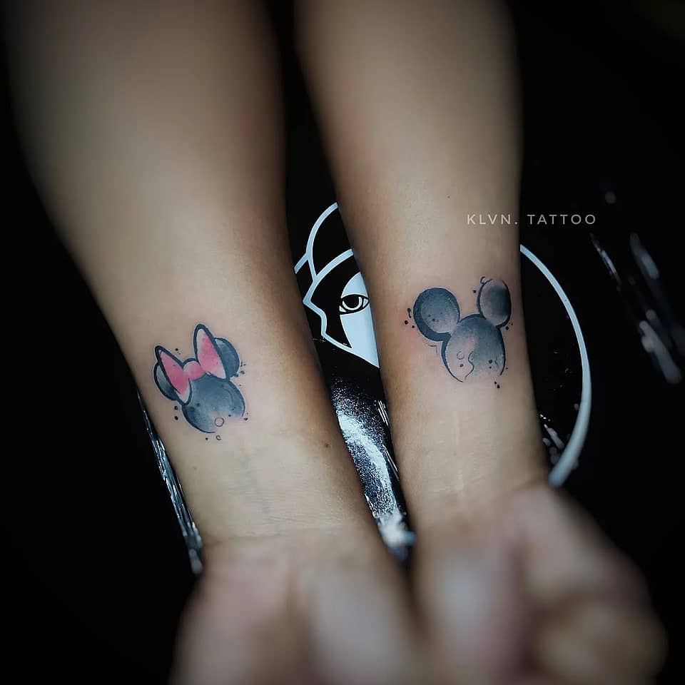Mickey & Minnie Minimal Silhouettes