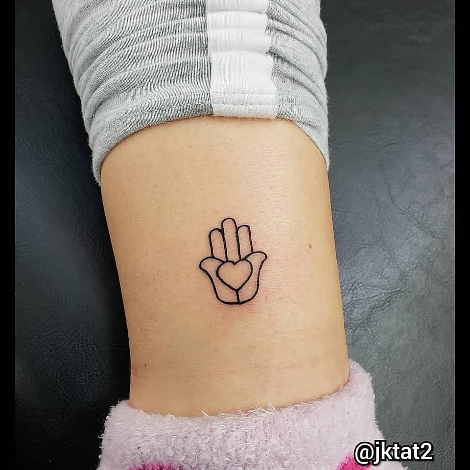 Mini Heart Hamsa