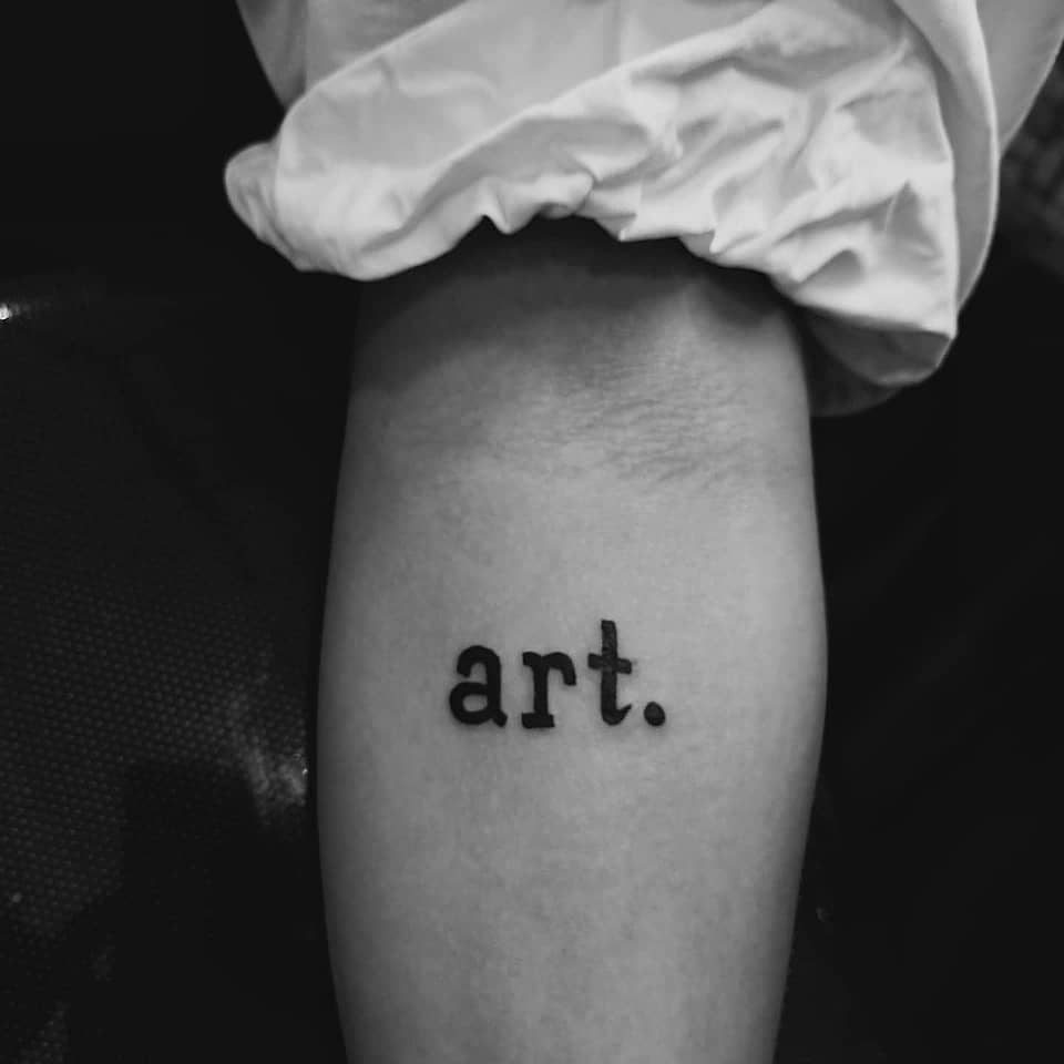 Minimal 'art.' Word Tattoo
