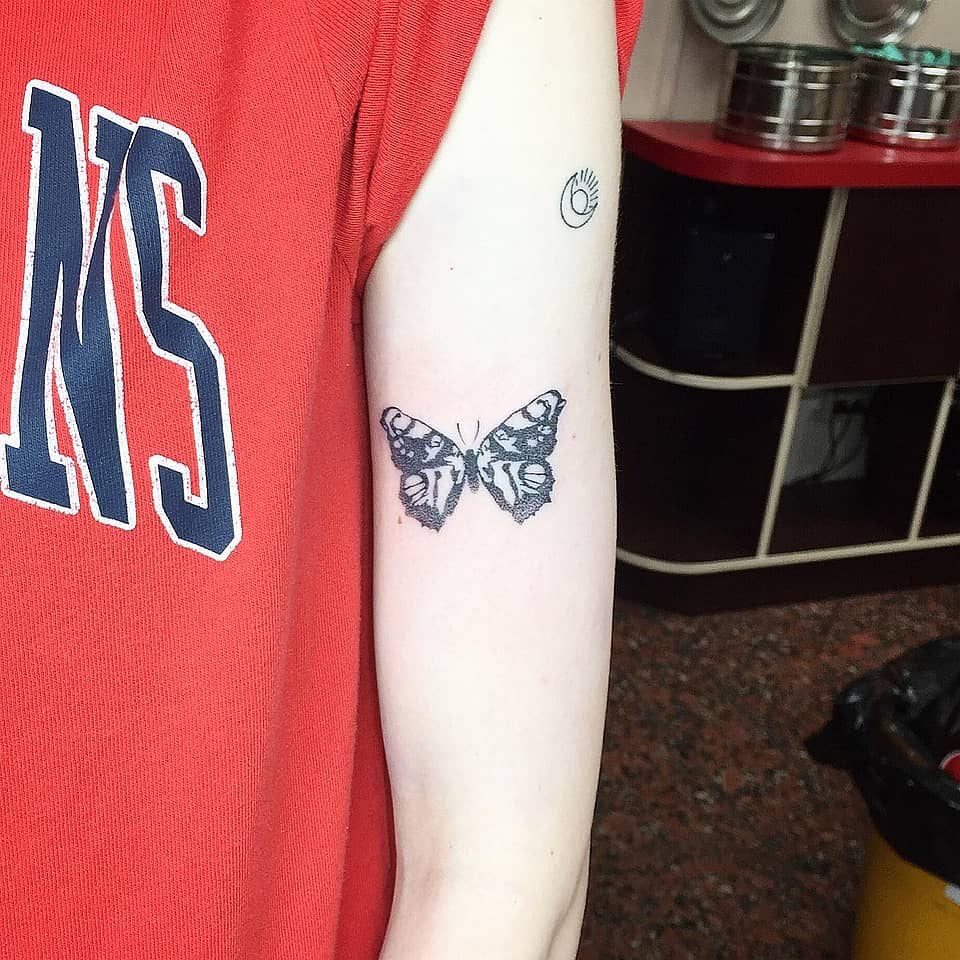 Minimal Blackwork Butterfly