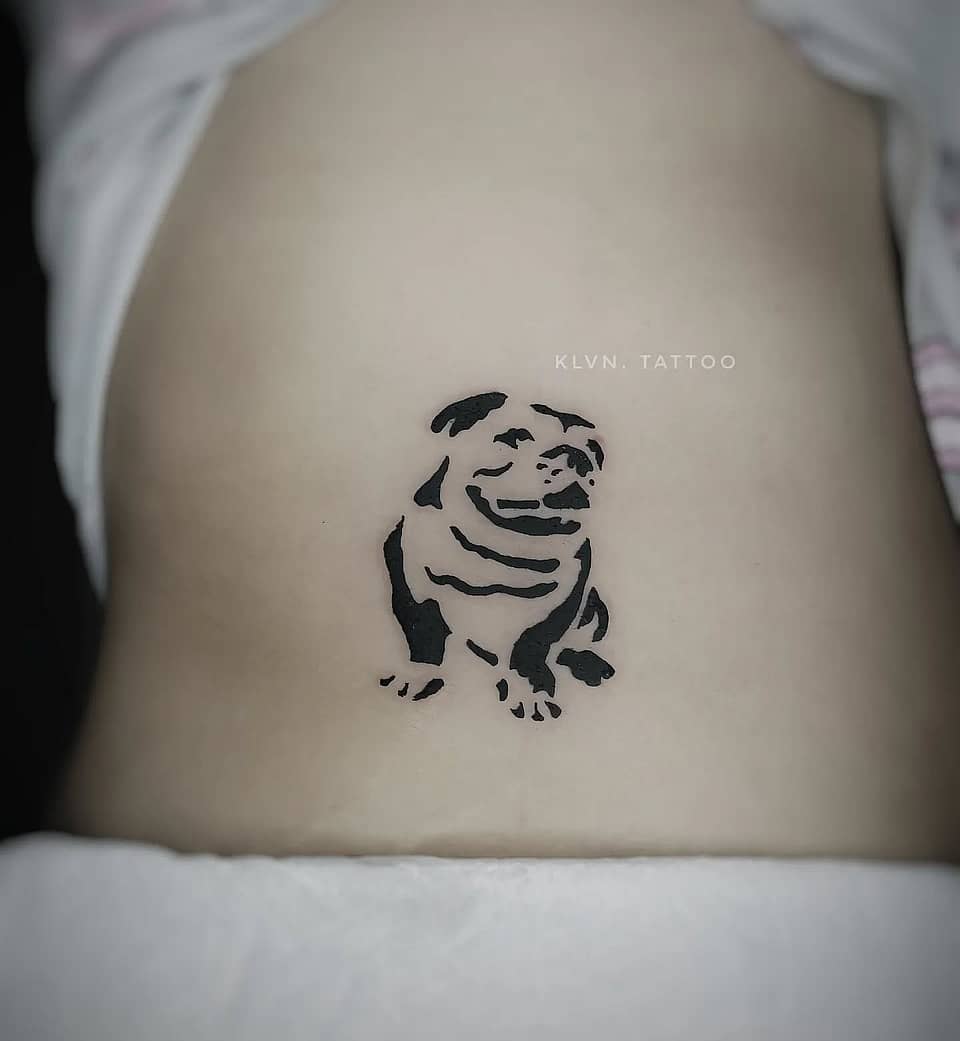 Minimal Bulldog Silhouette