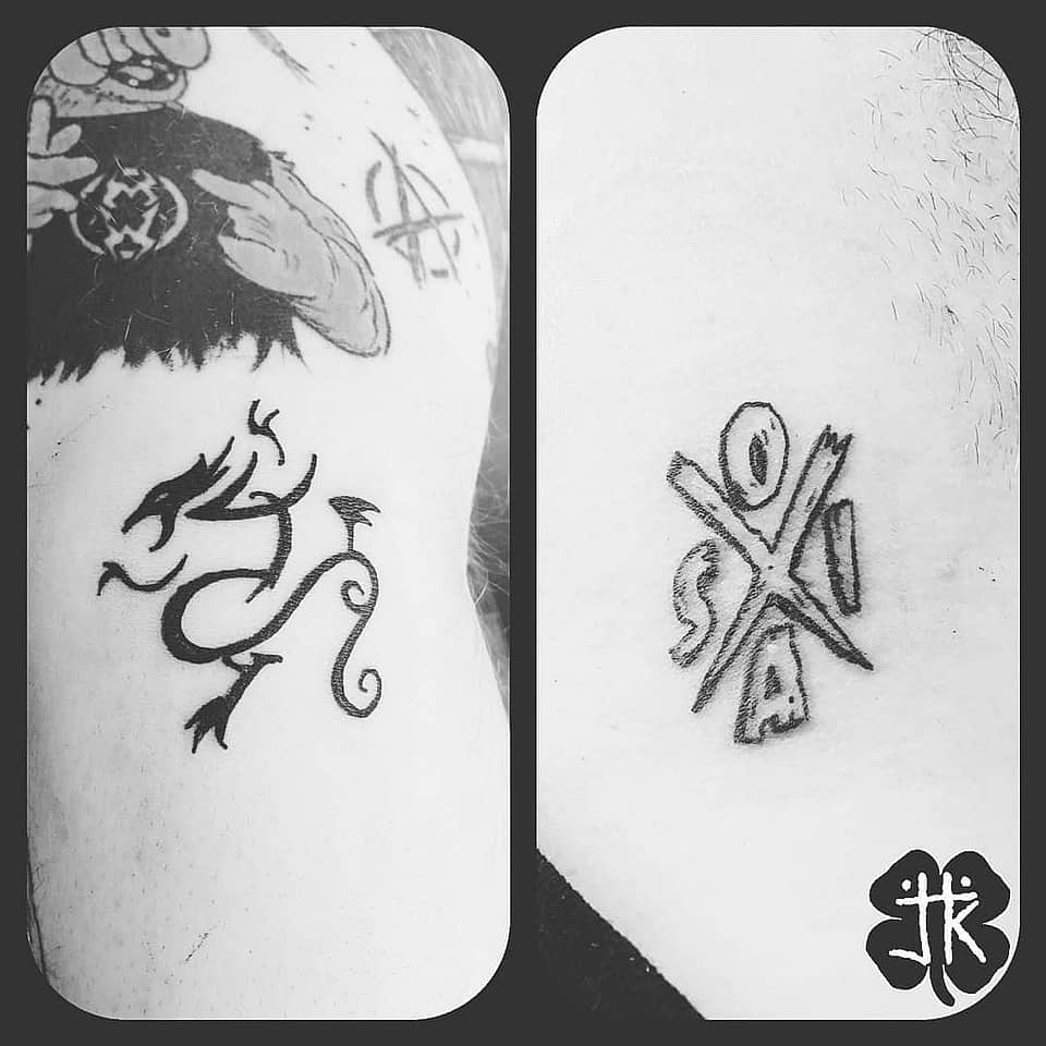 Minimal Dragon and Letter Sigil
