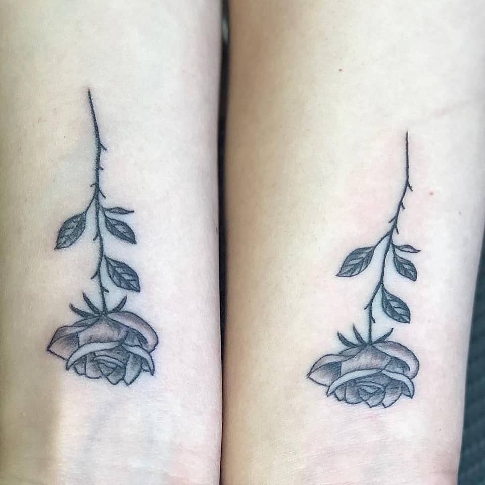 Mirrored Hanging Roses