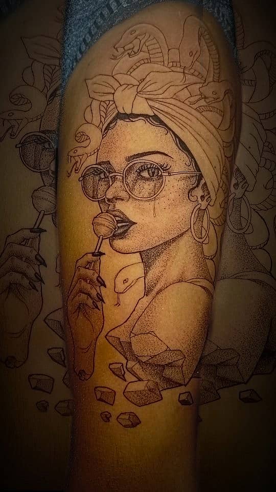 Modern Medusa with Shades