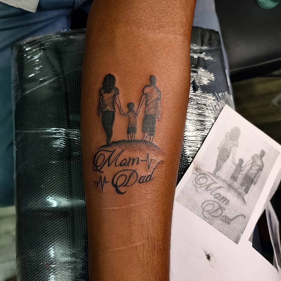 Mom & Dad Silhouette Tribute