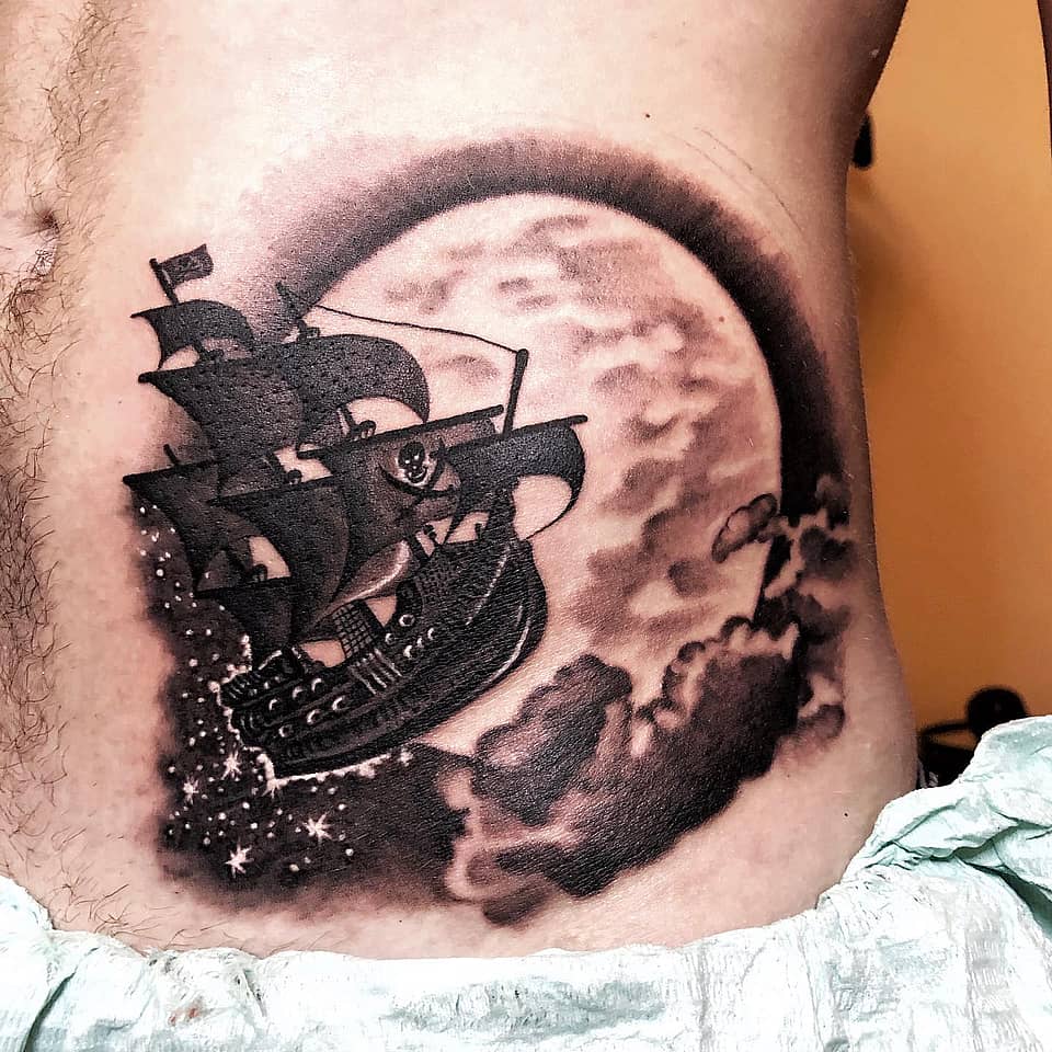 Moonlit Ghost Ship
