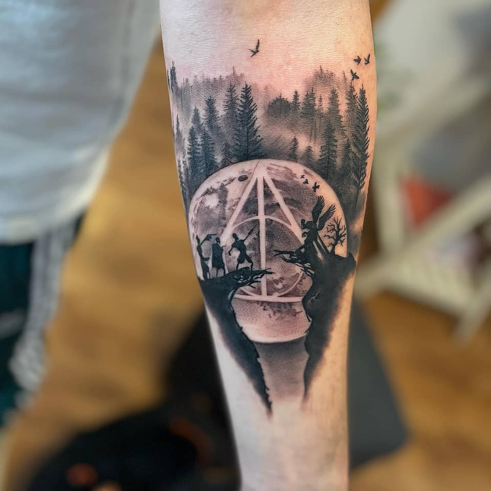 Moonlit Hallows Forest