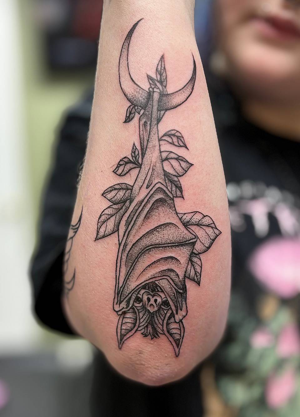 Moonlit Hanging Bat