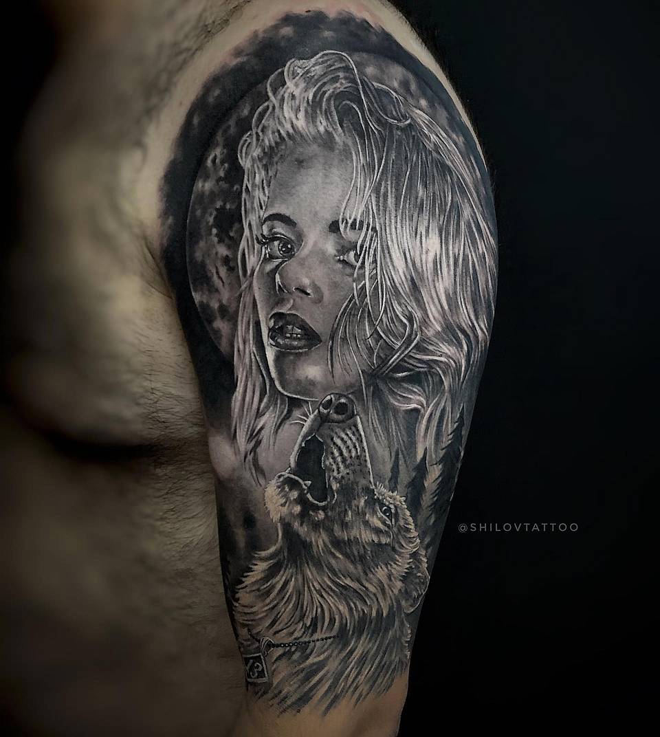 Moonlit Muse and Howling Wolf