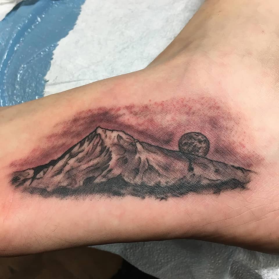 Moonrise Over the Peaks