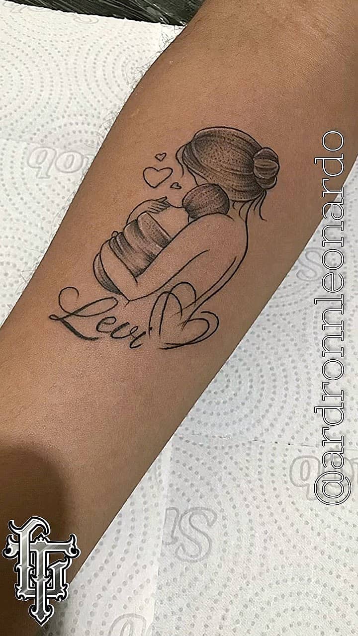 Mother and Baby with Levi