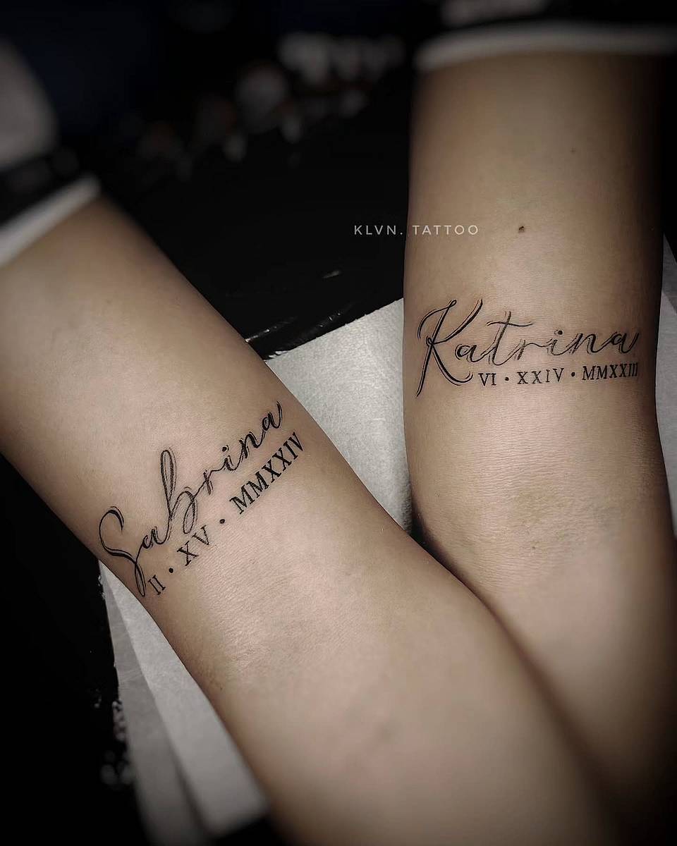 Name Script with Roman Numerals