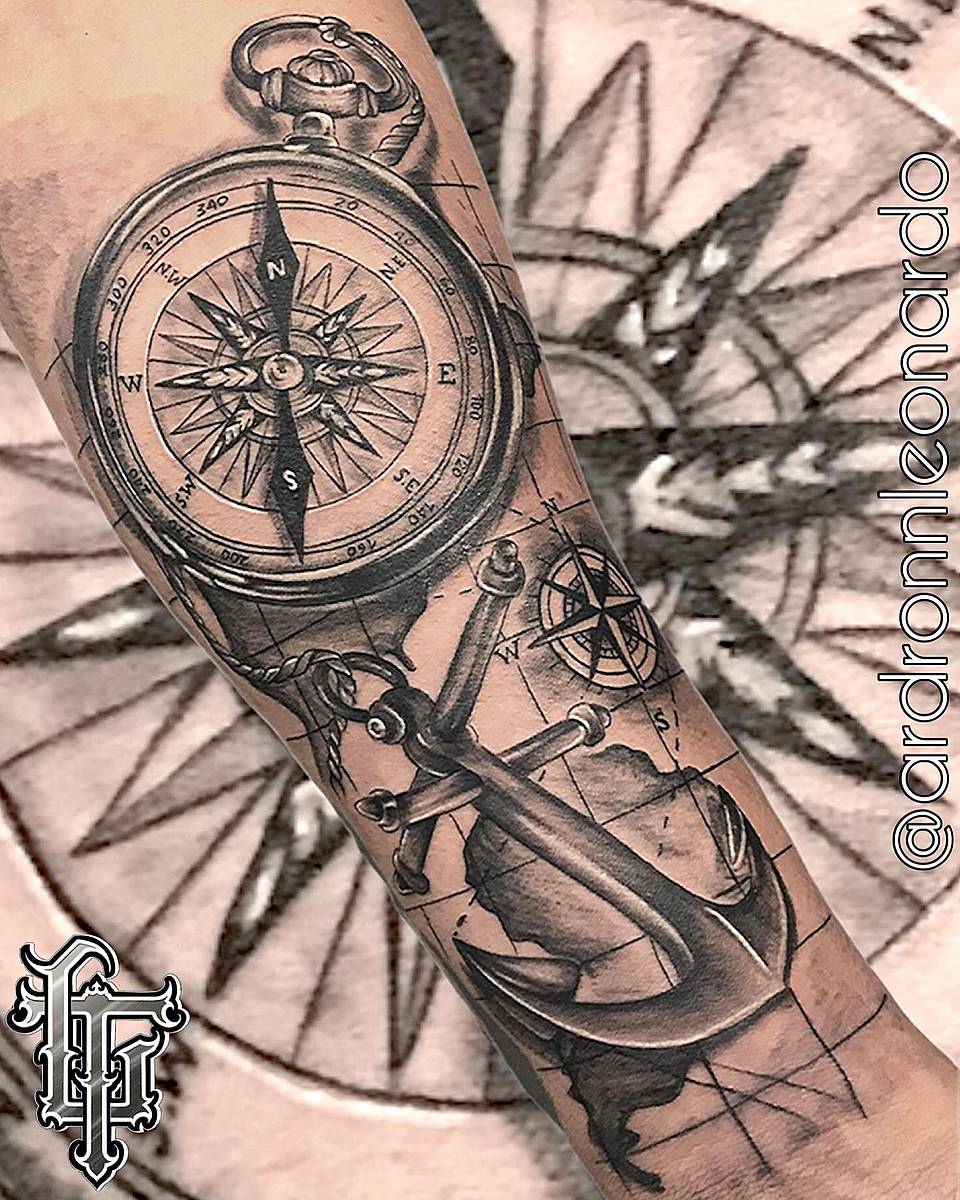 Nautical Compass & Anchor