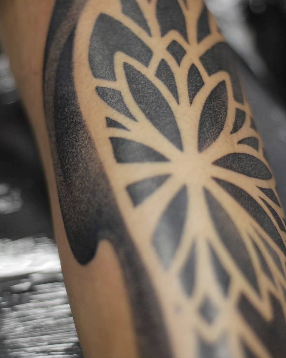 Negative-Space Floral Mandala