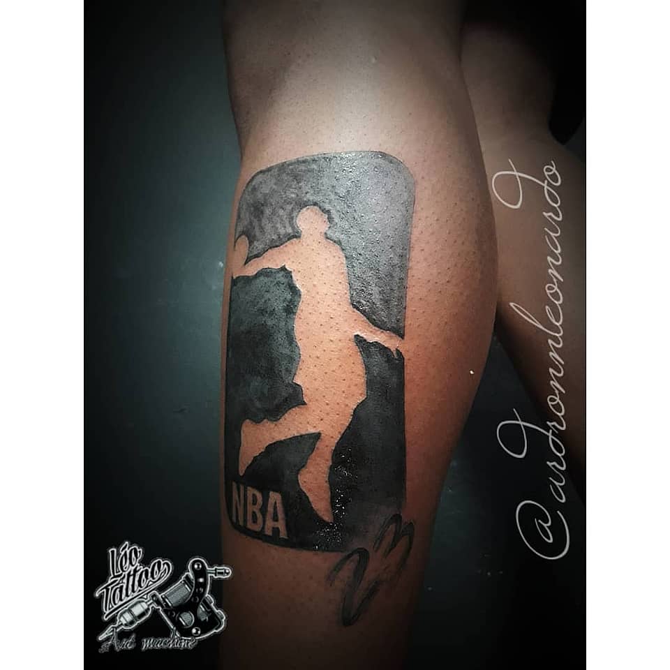 Negative-Space NBA Silhouette