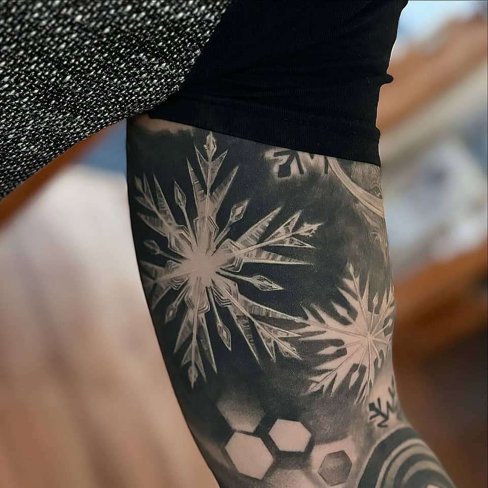 Negative-Space Snowflakes
