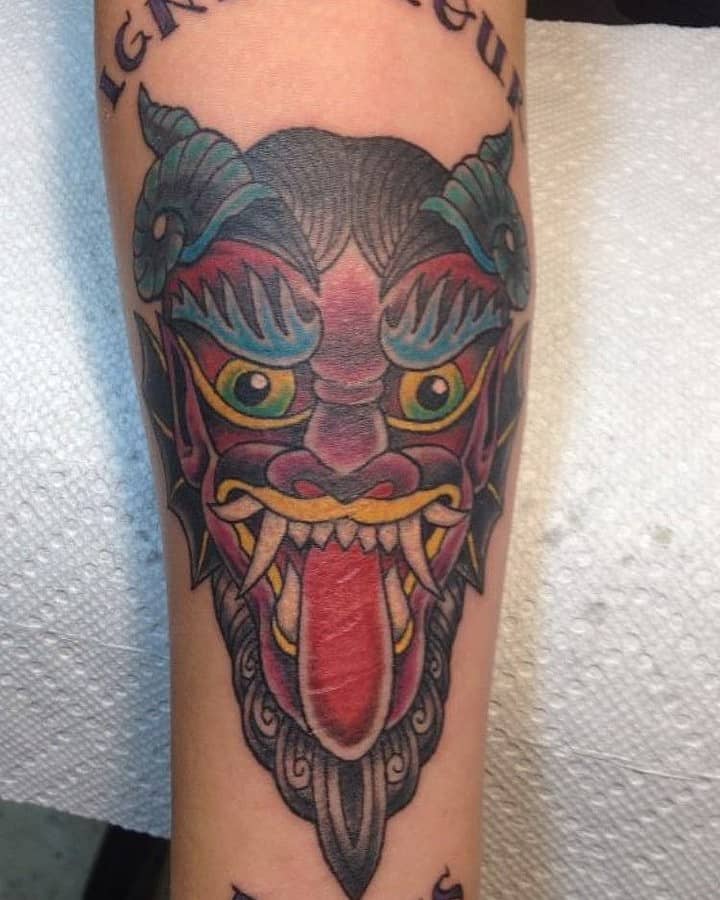 Neo-Traditional Demon Guardian Mask