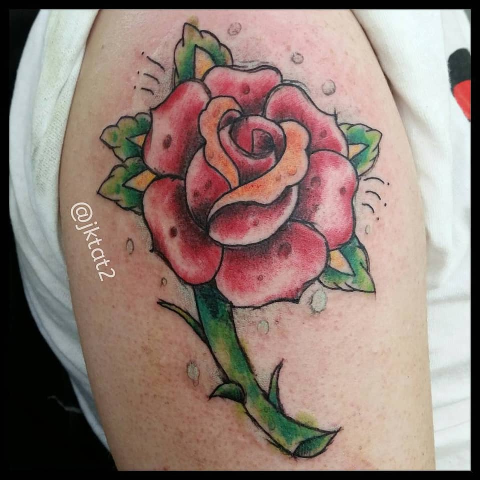 Neo-Traditional Rose Bloom