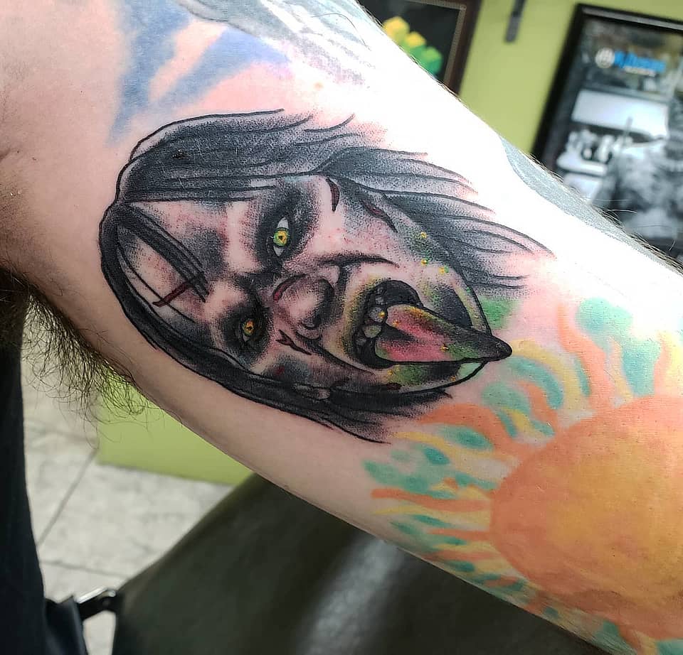 Neon-Eyed Ghoul Portrait