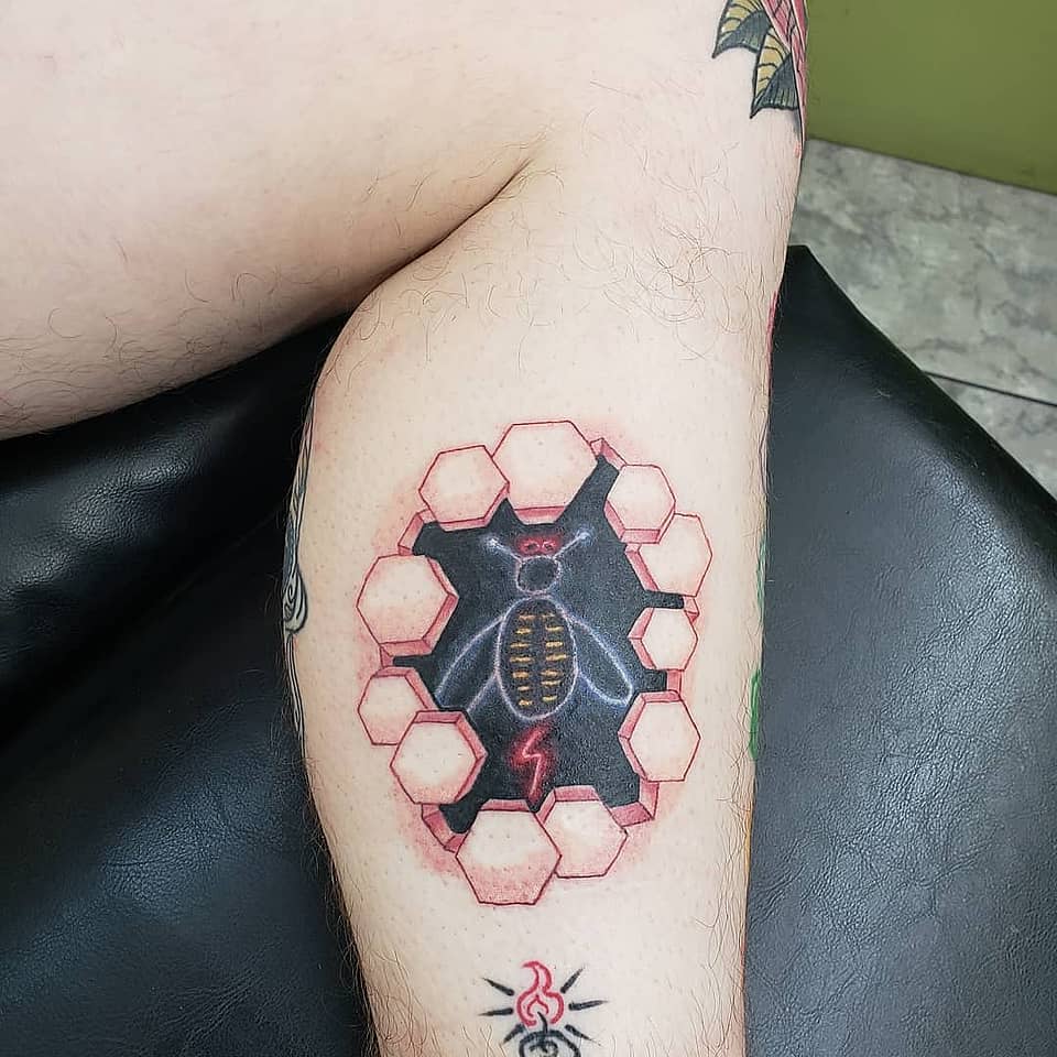 Neon Honeycomb Guardian