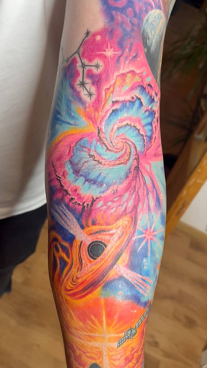 Neon Nebula Spiral