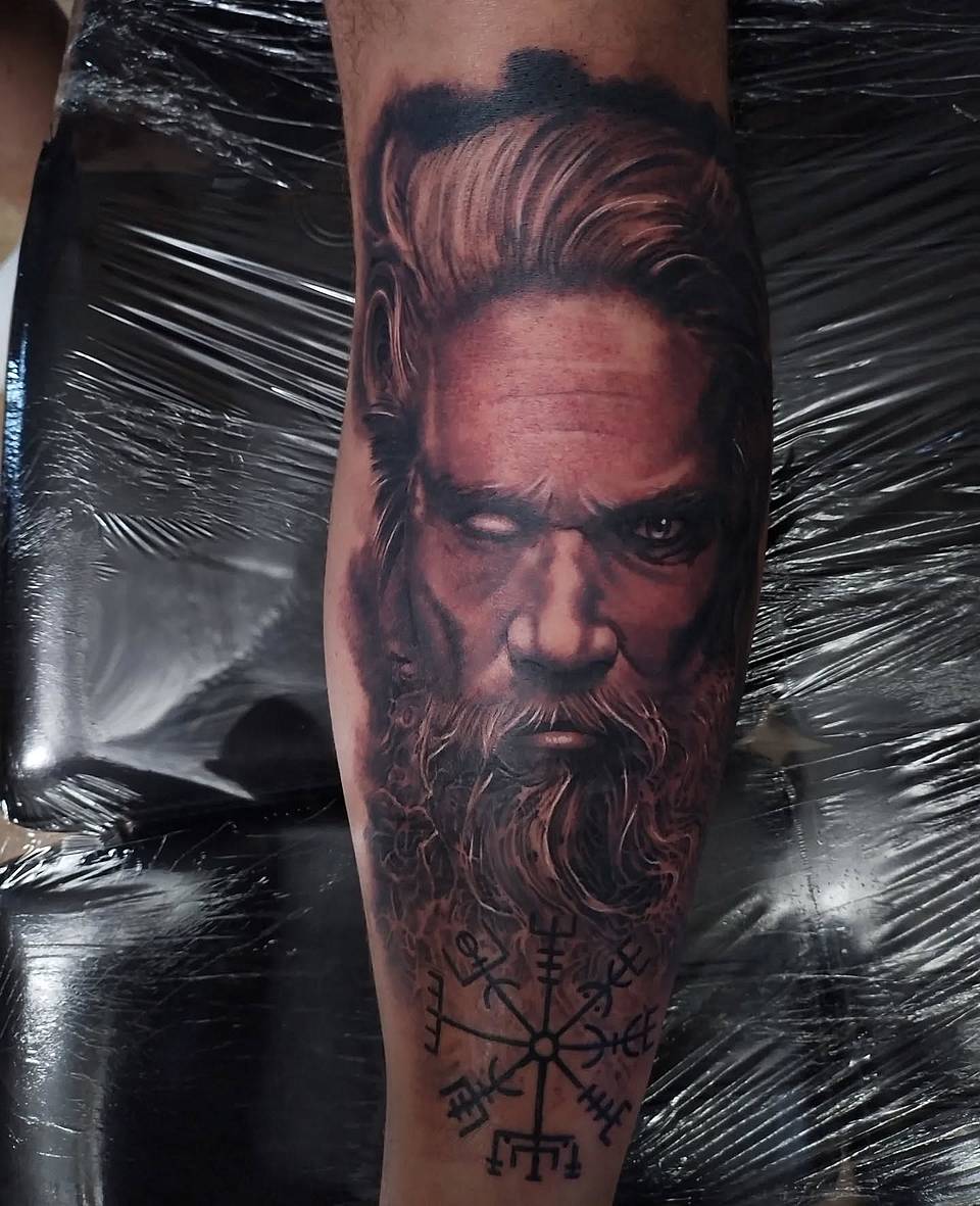Odin — One-Eyed Norse God with Vegvísir