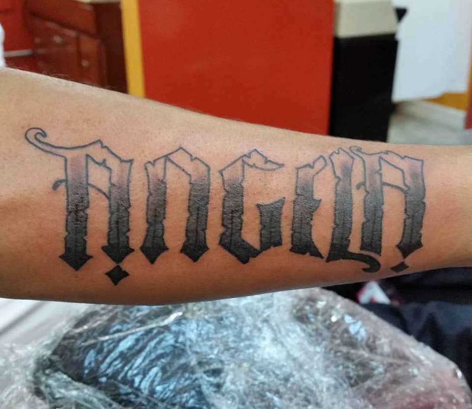 Old English 'Angel' Script