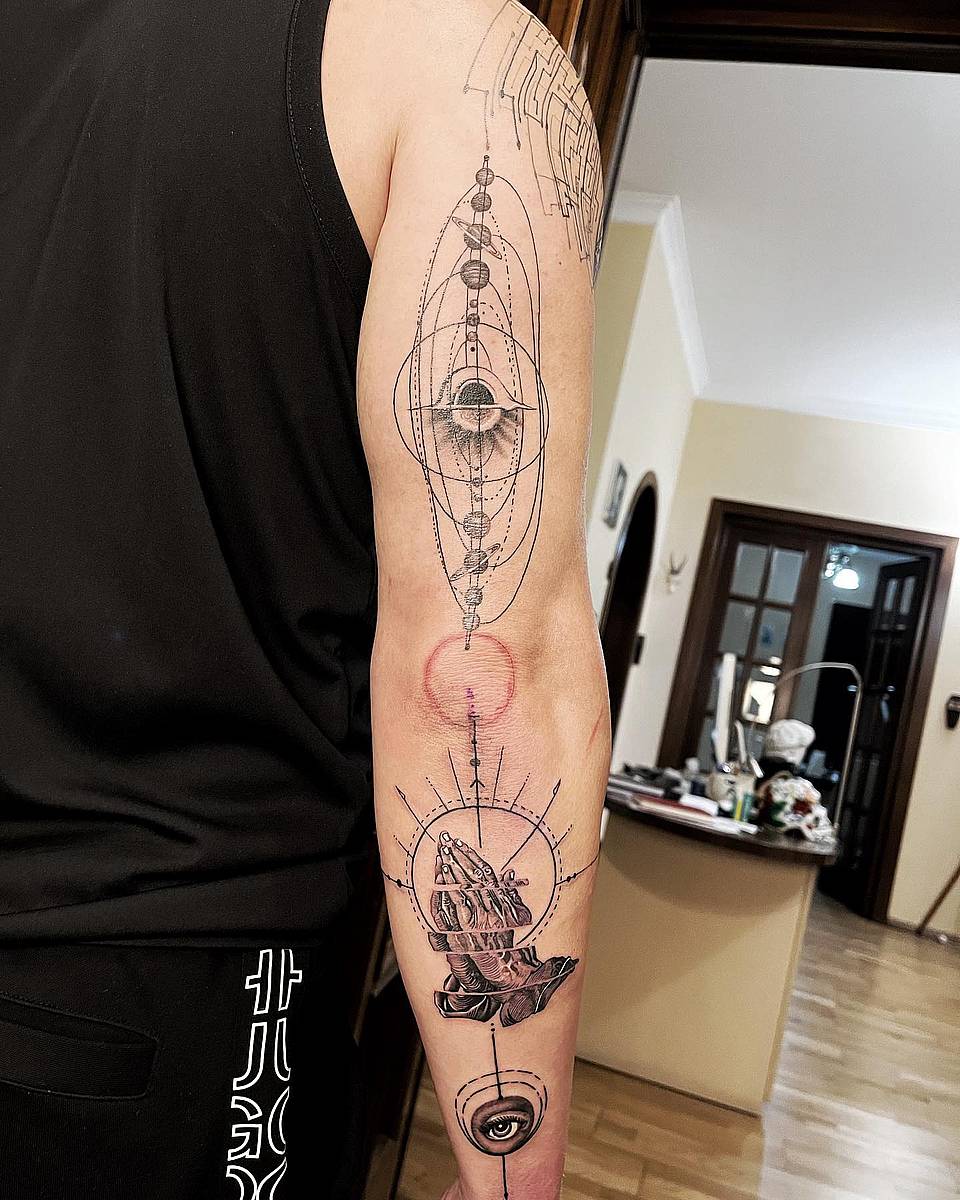 Orbital Eye & Praying Hands