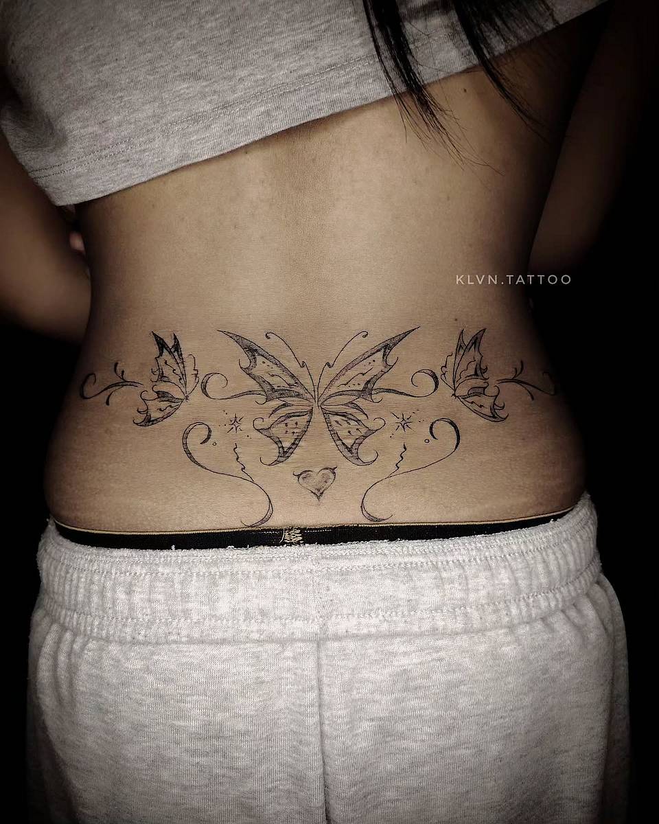 Ornamental Butterfly Lower-Back Piece