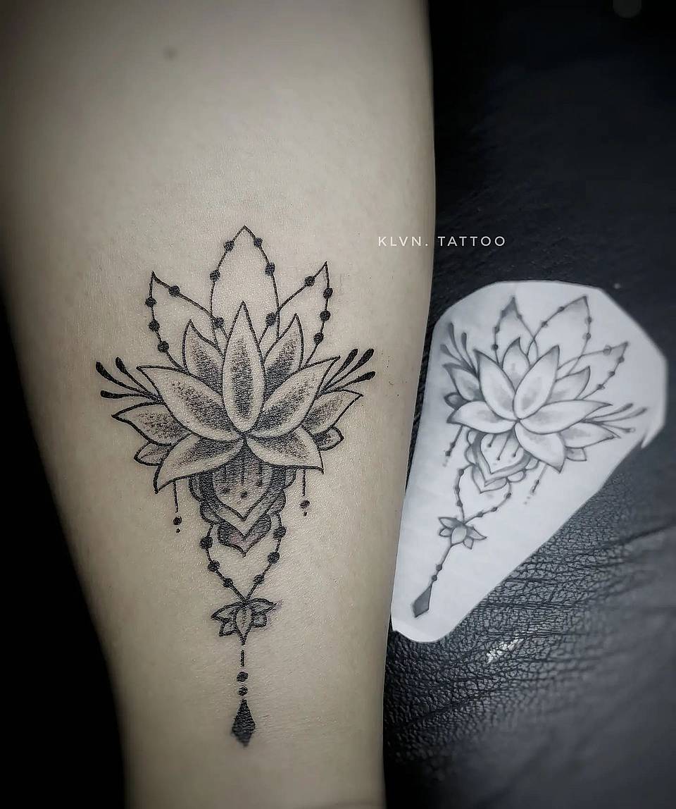 Ornamental Dotwork Lotus