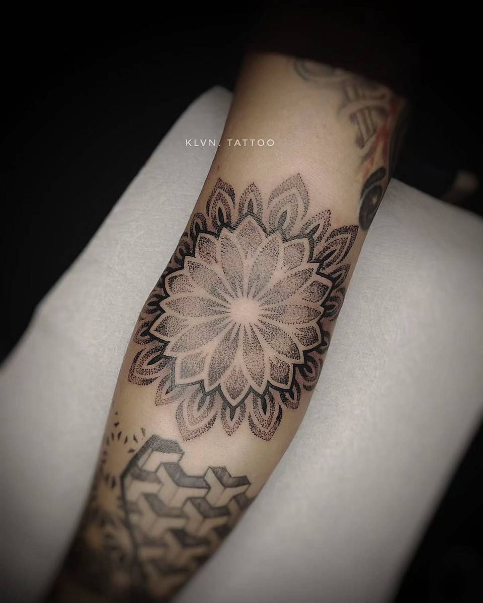 Ornamental Dotwork Mandala