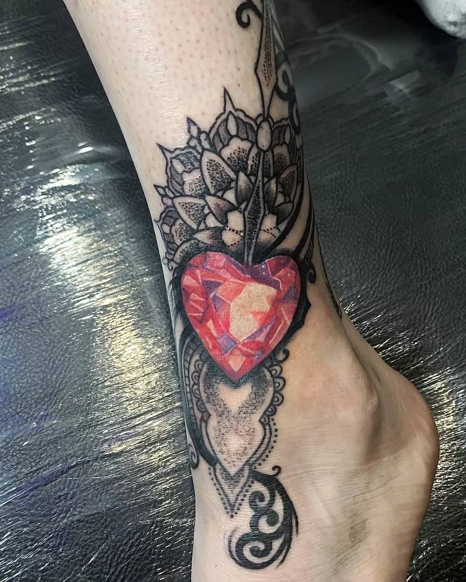 Ornamental Gem Heart Mandala