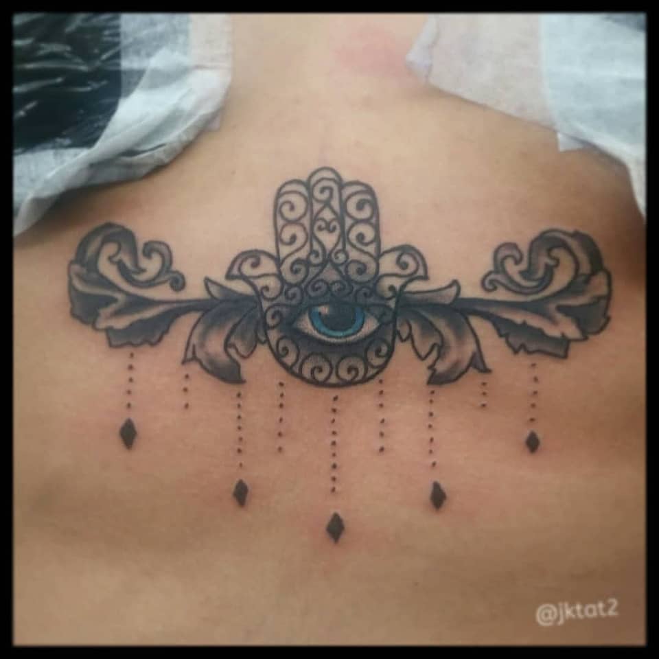 Ornamental Hamsa with Nazar Eye