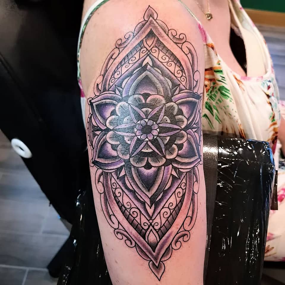 Ornamental Lotus Mandala Shield