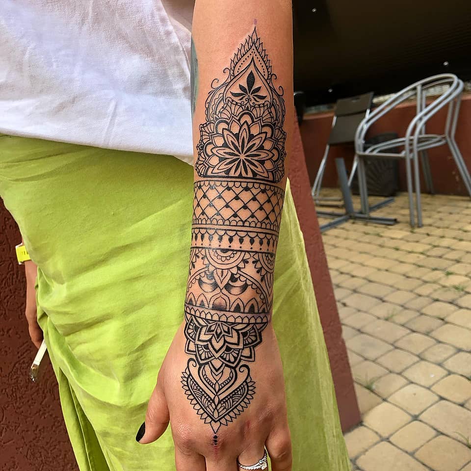 Ornamental Mandala Forearm to Hand