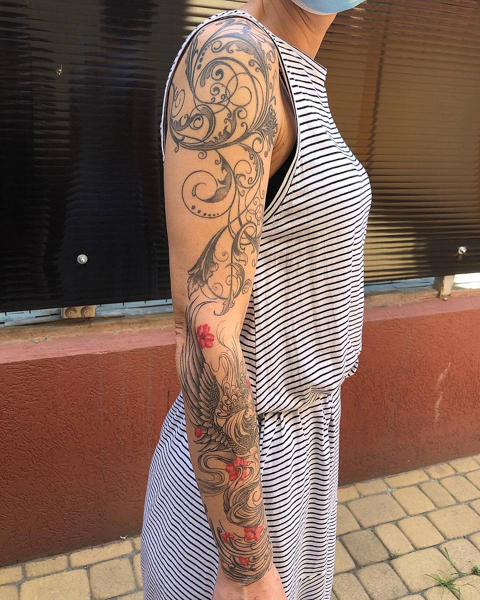 Ornamental Phoenix Sleeve