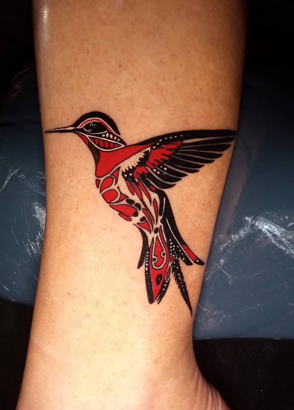 Ornamental Red Hummingbird