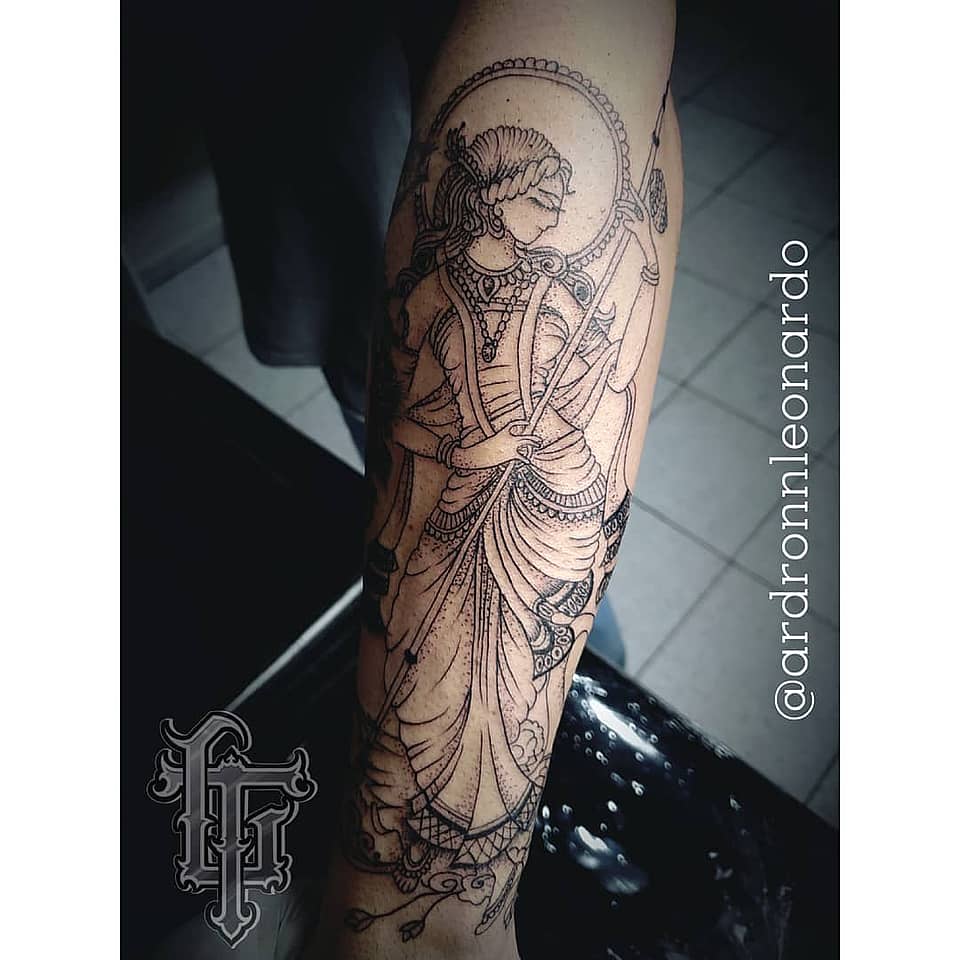 Ornate Divine Figure with Halo