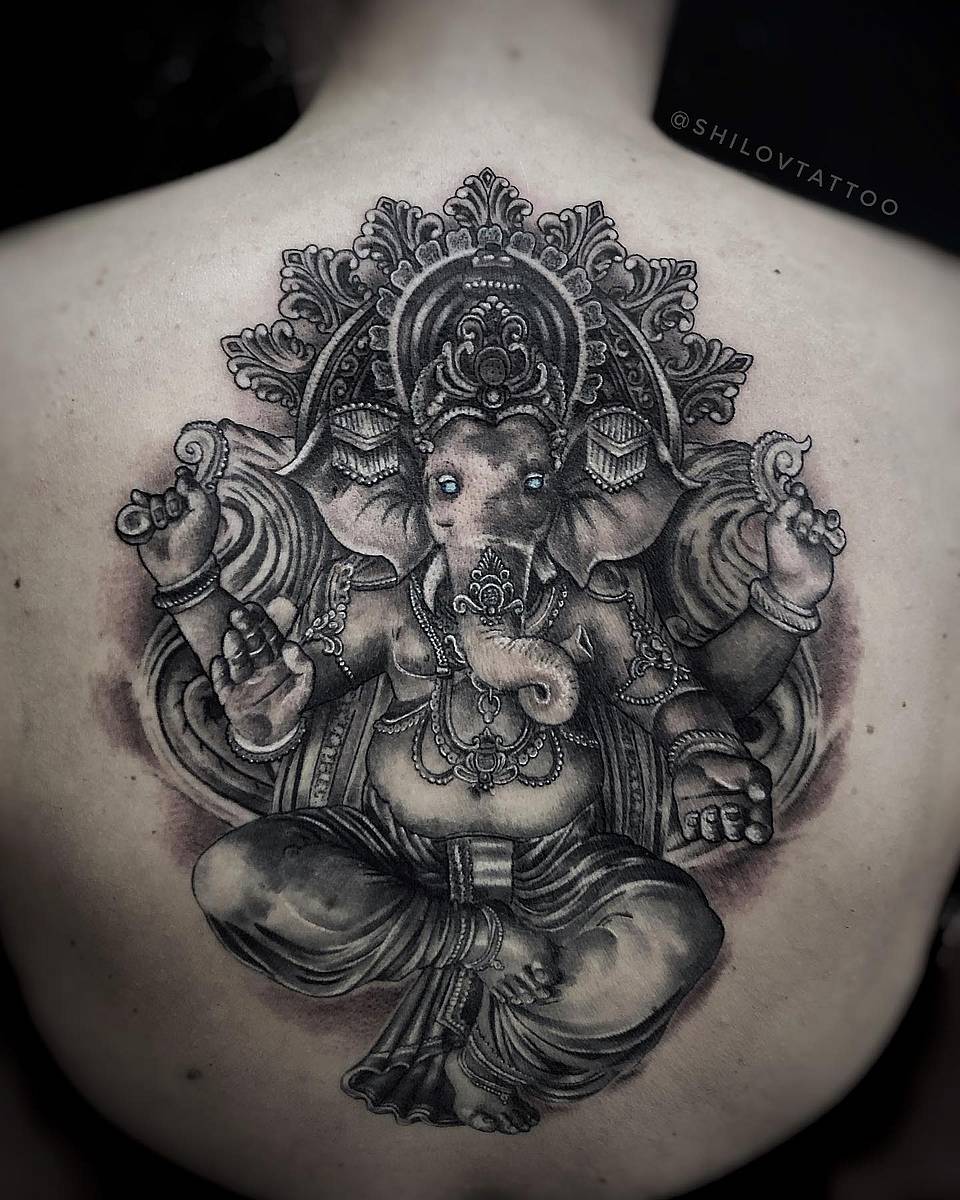 Ornate Ganesha Backpiece