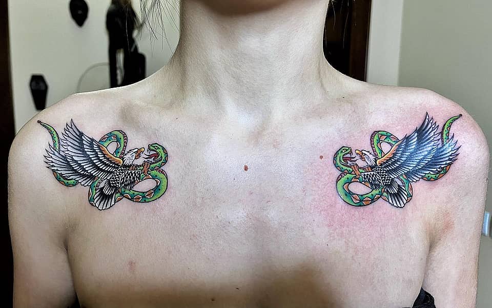 Paired Eagles and Serpents