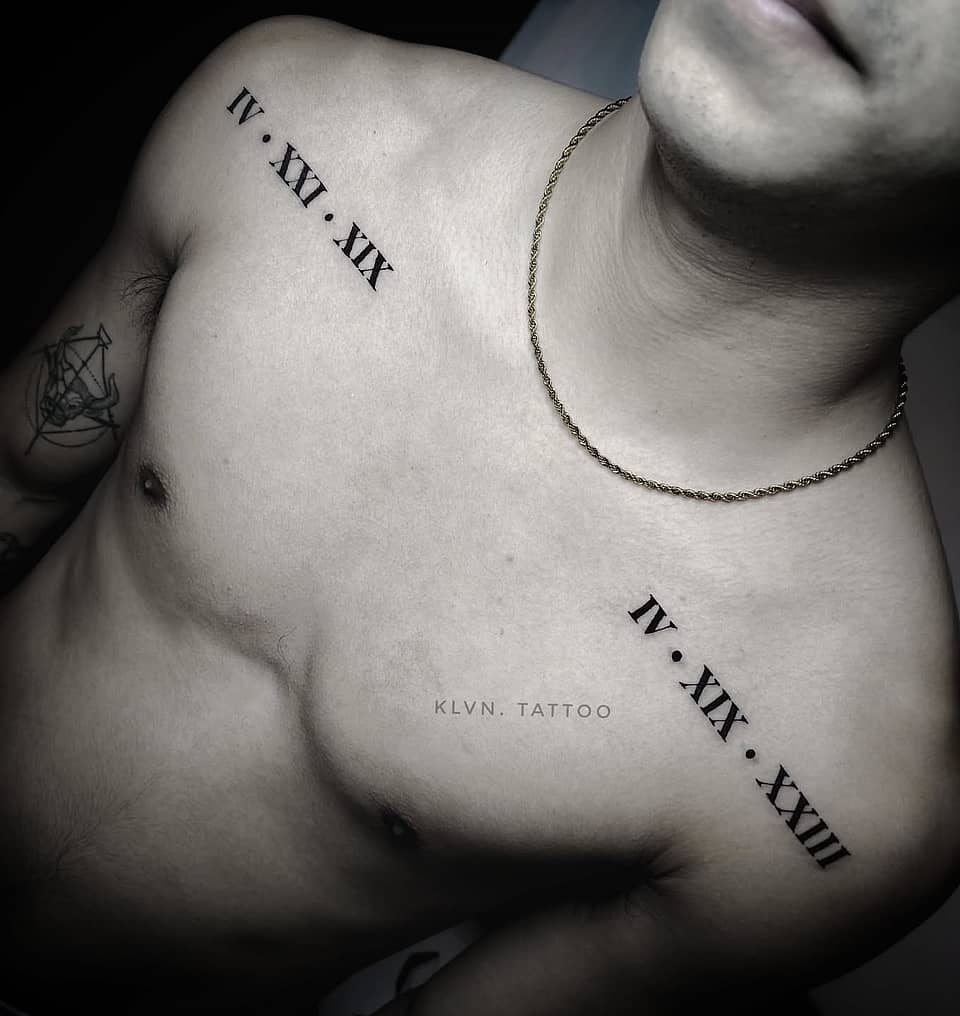 Paired Roman Numeral Dates