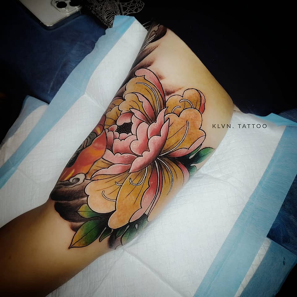 Peony Bloom Neo-Traditional