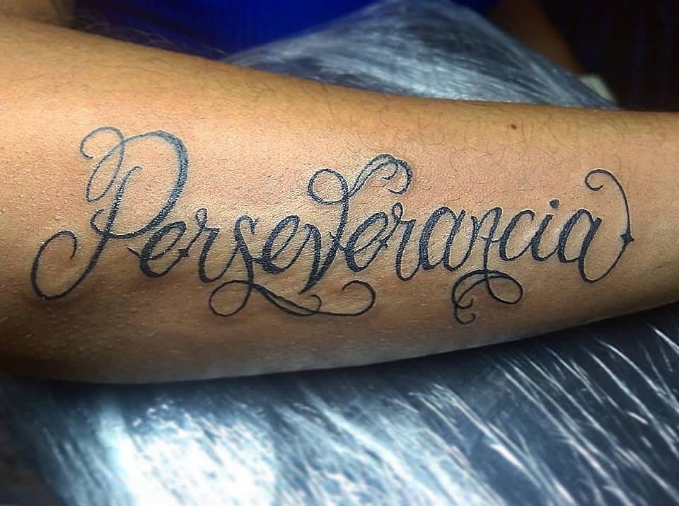 Perseverancia Script Forearm