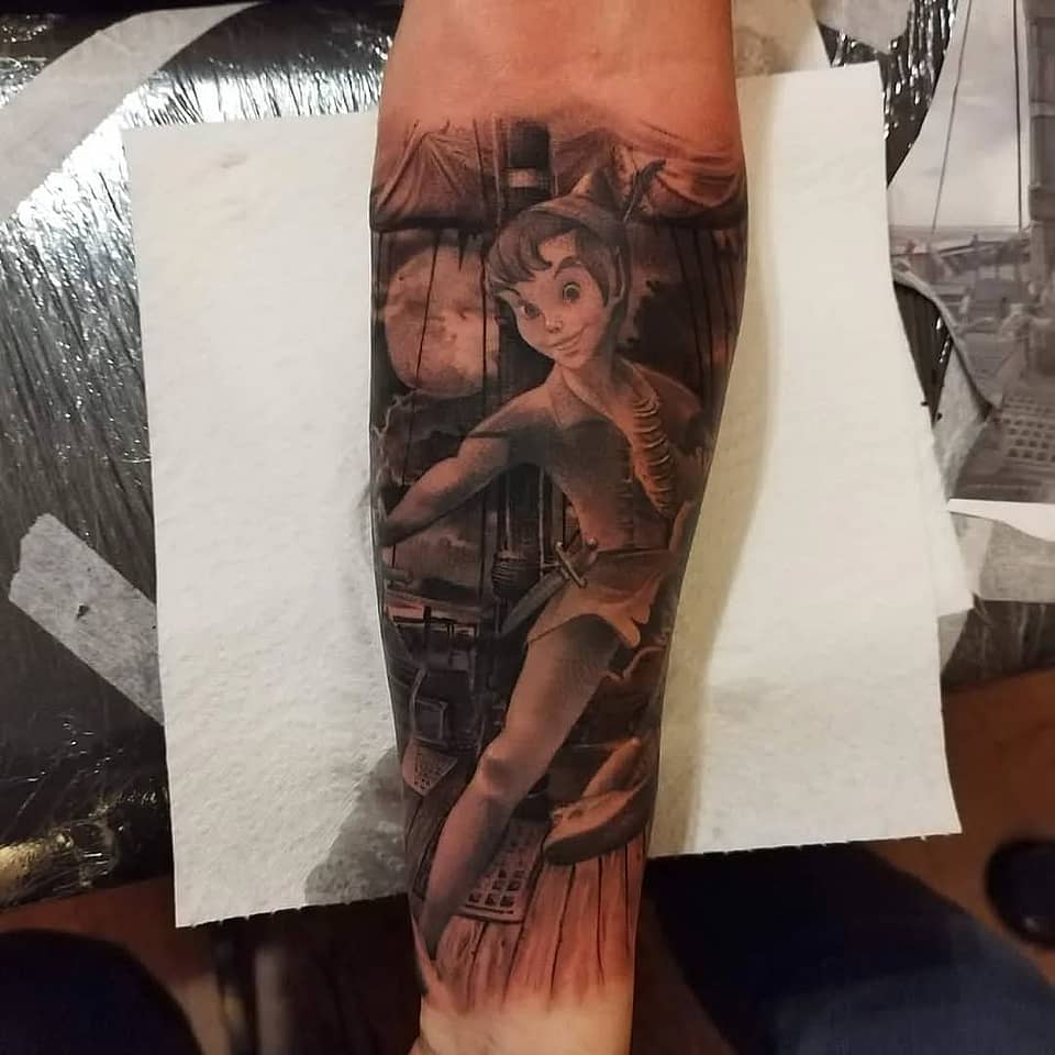 Peter Pan Moonlit Forearm Portrait