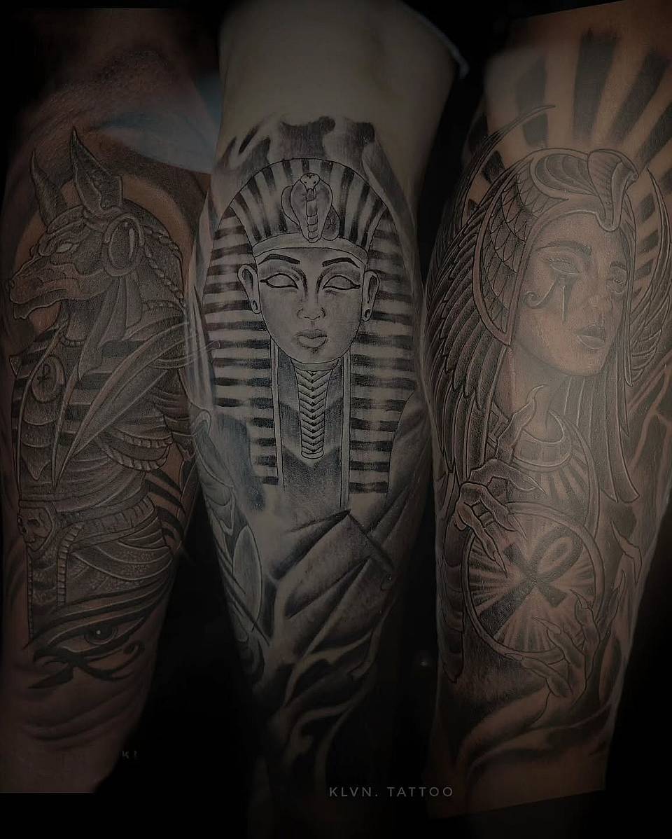 Pharaoh & Egyptian Gods Forearm Sleeve